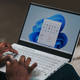 Man typing on Windows 11 PC